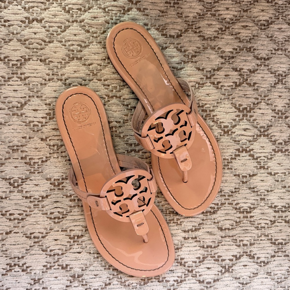 Tory Burch Patent Leather Miller Sandals